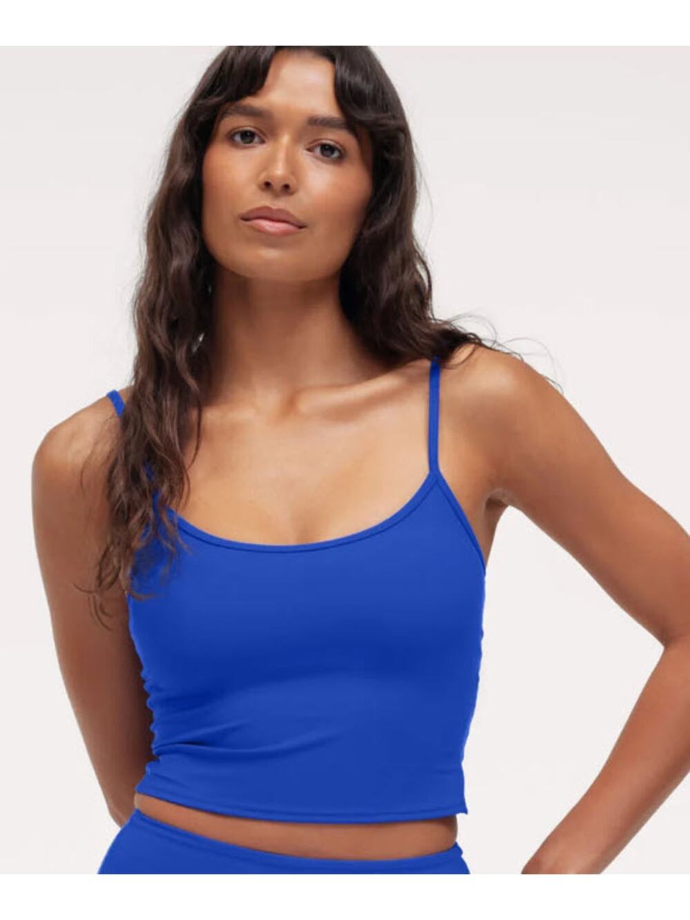 Nuuds Women’s Swim bikini tankini top Medium Blueberry adjustable pads